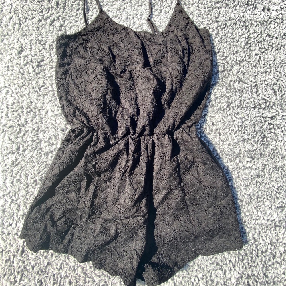 Black Lace Romper